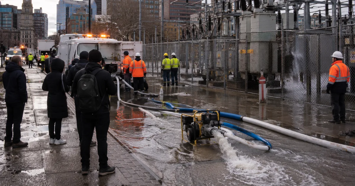 Wasser flutet Umspannstation: Stromausfall legt Adelaides Innenstadt lahm