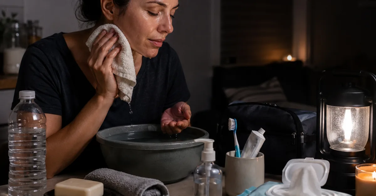 Waschlappen statt Dusche: Körperhygiene mit wenig Wasser