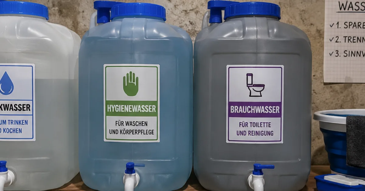 Nutzwasser im Blackout: Der Drei-Behälter-Plan für WC und Reinigung