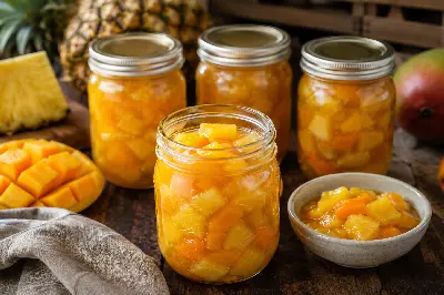 Ananas-Mango-Kompott zum Einkochen