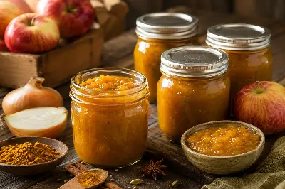 Apfel-Curry-Sauce zum Einkochen
