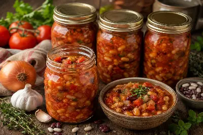 Bohnen-Tomaten-Topf im Glas