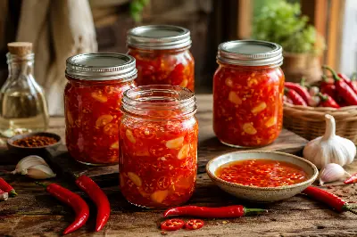 Chili-Essig-Sauce zum Einkochen