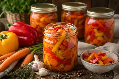 Eingelegter Paprika-Karotten-Mix