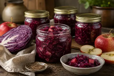 Fermentierter Rotkohl mit Apfel
