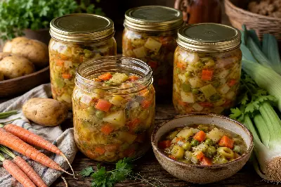 Erdäpfel-Gemüse-Topf im Glas