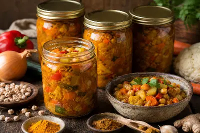 Kichererbsen-Gemüse-Curry im Glas