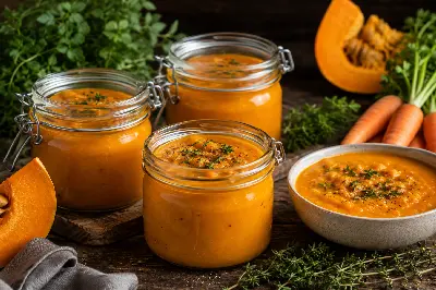 Kürbis-Karotten-Suppenbasis zum Einkochen